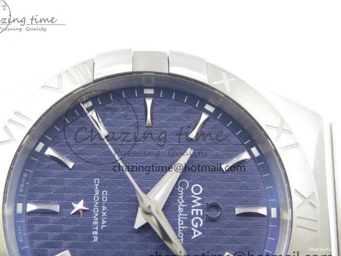 0323 SunProtective Constellation 38mm SS VSF 1:1 Best Edition Blue Textured Dial on SS Bracelet A8500 Super Clone 7917